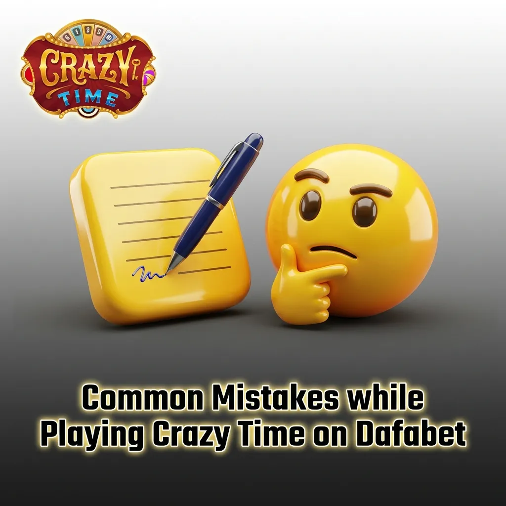 Infographic of common Crazy Time mistakes on Dafabet, listing risky betting habits and bankroll management errors