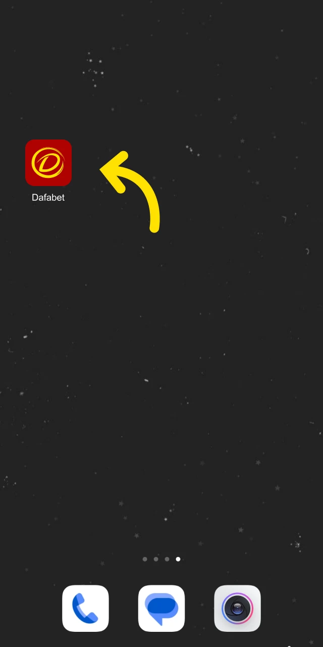 Open the app and log in to Dafabet.