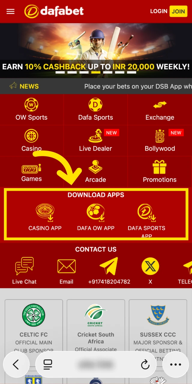 Select the iOS version designed for the Dafabet Crazy Time Game app.