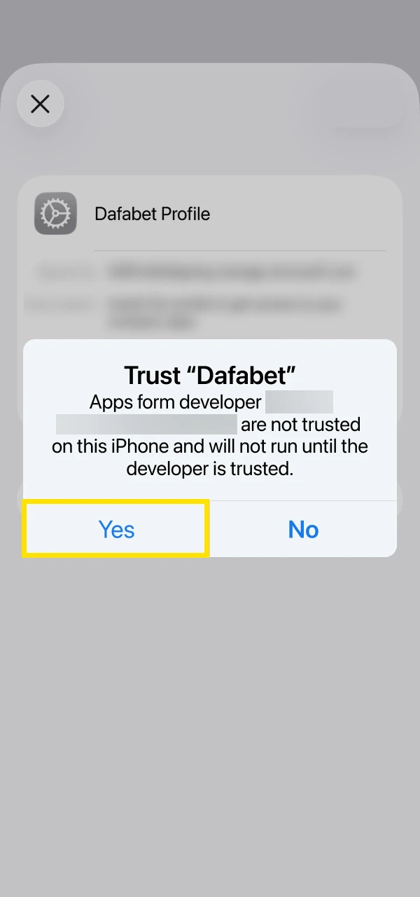 Trust the developer in the settings.