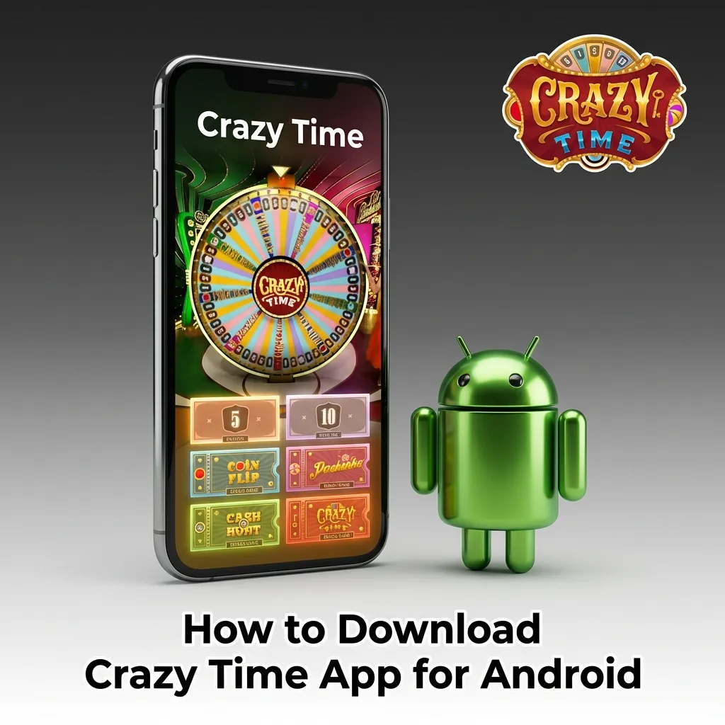 Illustration of an Android phone showing steps to download and install a gambling app APK from a website