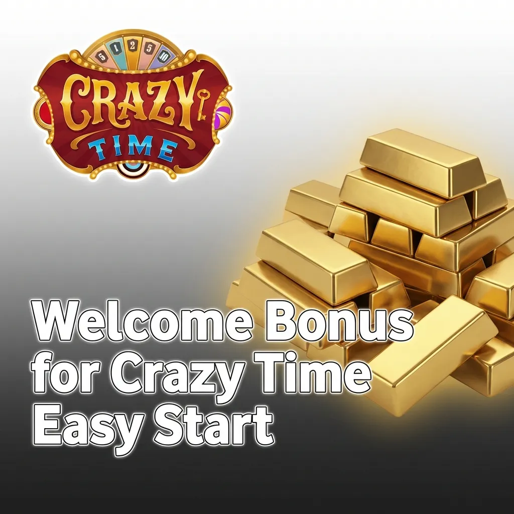 Promotional banner showing Crazy Time welcome bonus offers for new users with sports and casino deposit match details