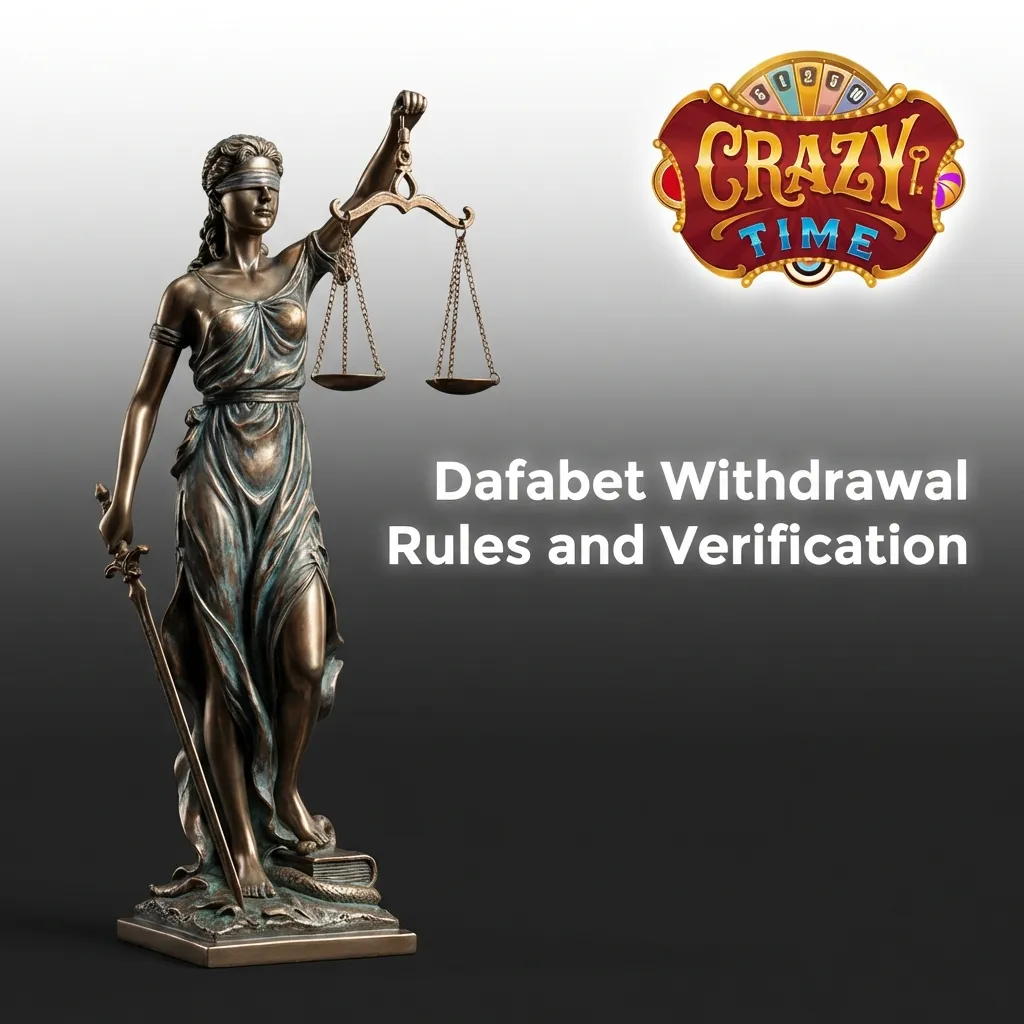 Illustrated Dafabet India withdrawal rules showing KYC verification, name match, bonus wagering, and security checks